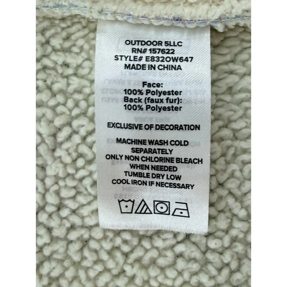 Eddie Bauer Girls 10 12 Sherpa Lined Flannel Jacket Plaid‎ Snap Cozy Warm